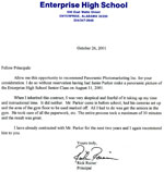 Enterprise High School Letter