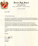 Hoover High School Letter